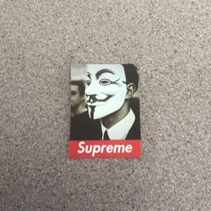 Mini masked supreme sticker